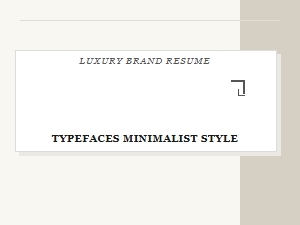 Elegant Minimalist Fonts for Luxury Brand Resumes